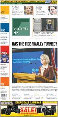 Portada de The Vancouver Sun (Canadá)