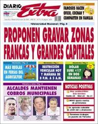 Portada de Diario Extra (Costa Rica)