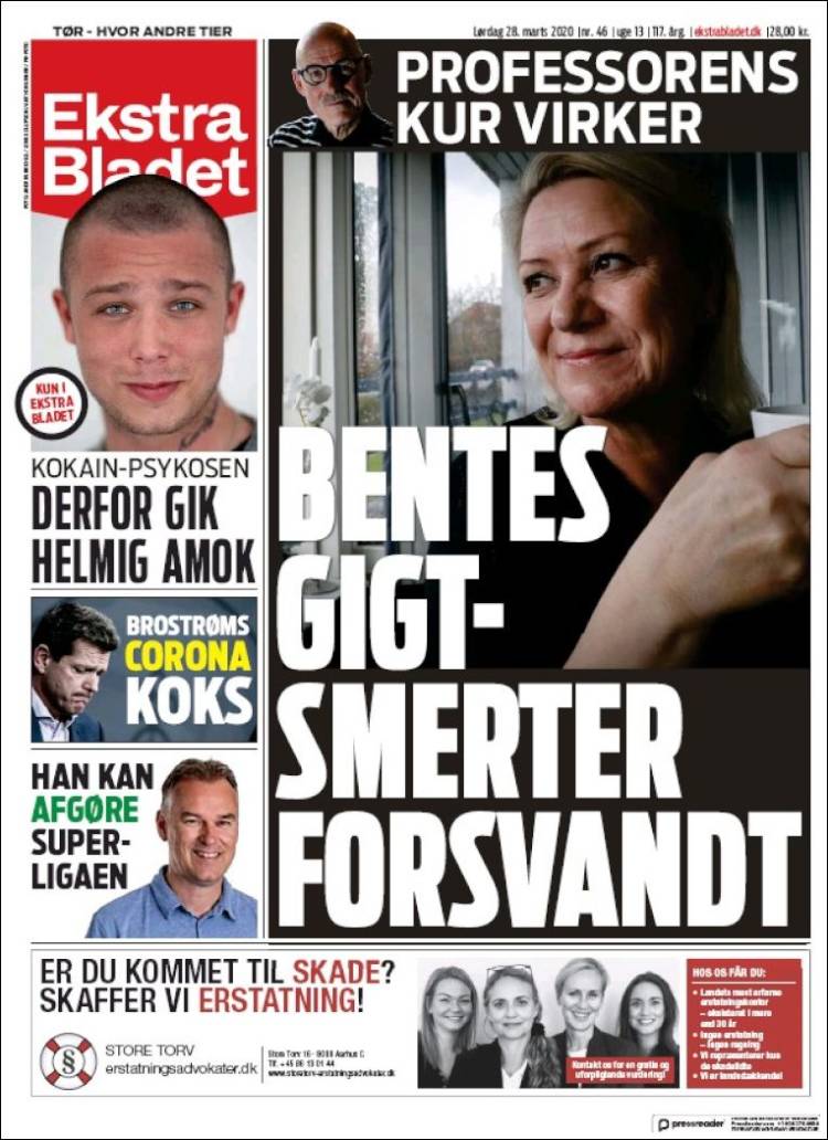 Portada de Ekstra Bladet (Dinamarca)