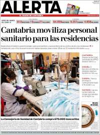 Portada de Alerta - El Diario de Cantabria (España)