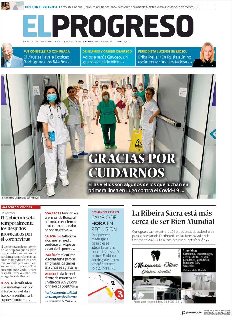 Portada de El Progreso (España)