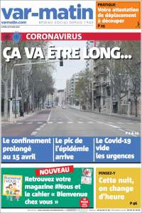 Portada de Nice-Matin (Francia)