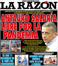 Portada de La Razón (Per&uacute;)