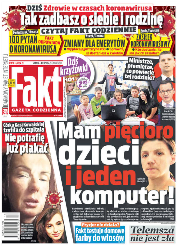Portada de Fakt (Polonia)