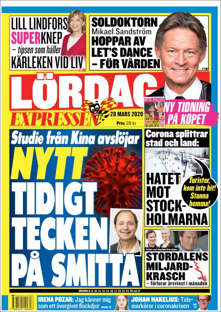 Portada de Expressen (Suecia)