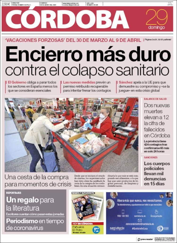 Portada de Diario de Córdoba (España)