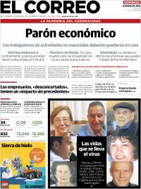 Portada de El Correo - Álava (España)