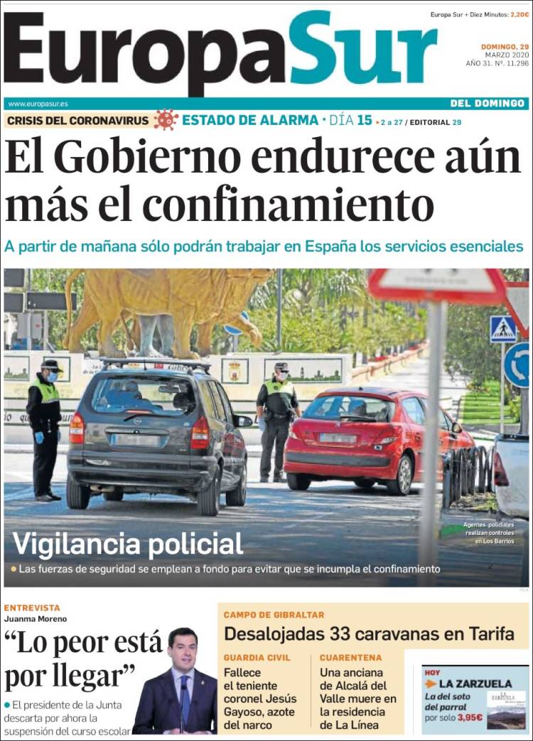 Portada de Europa Sur (España)