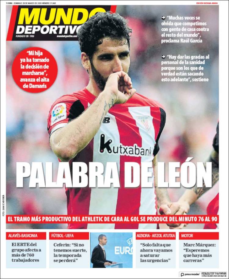 Portada de Mundo Deportivo Bizkaia (España)