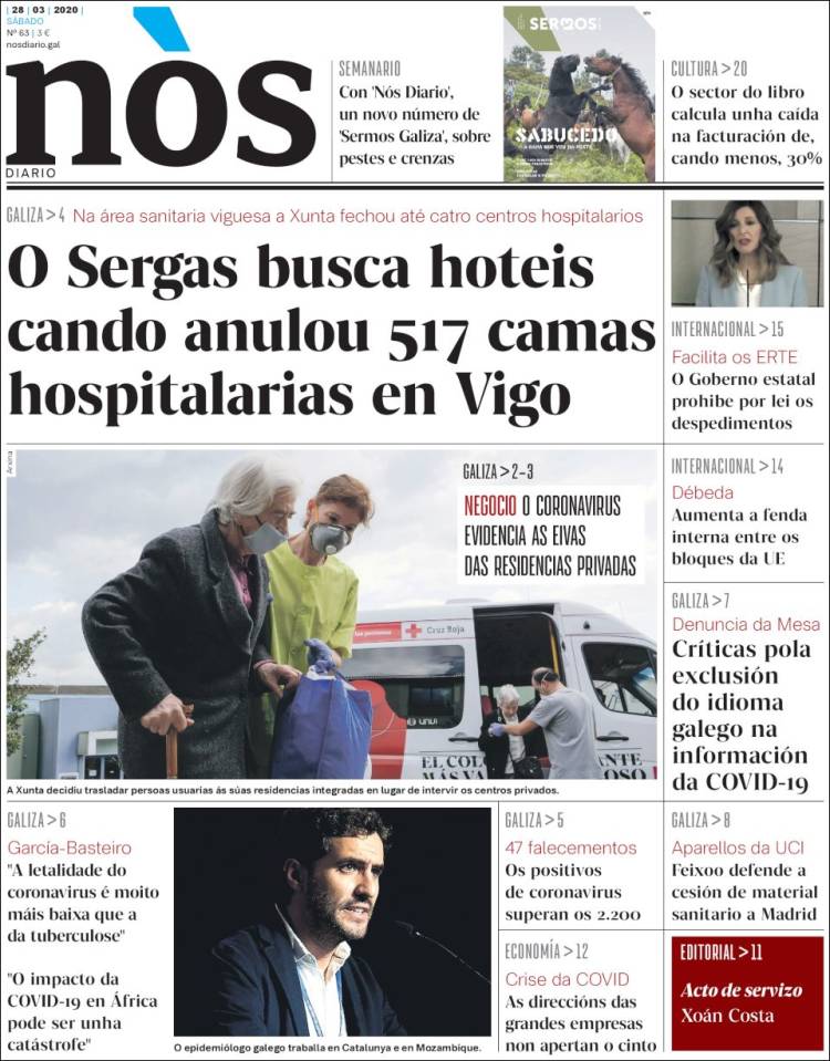 Portada de Nòs Diario (España)