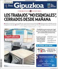 Portada de Noticias de Gipuzkoa (España)