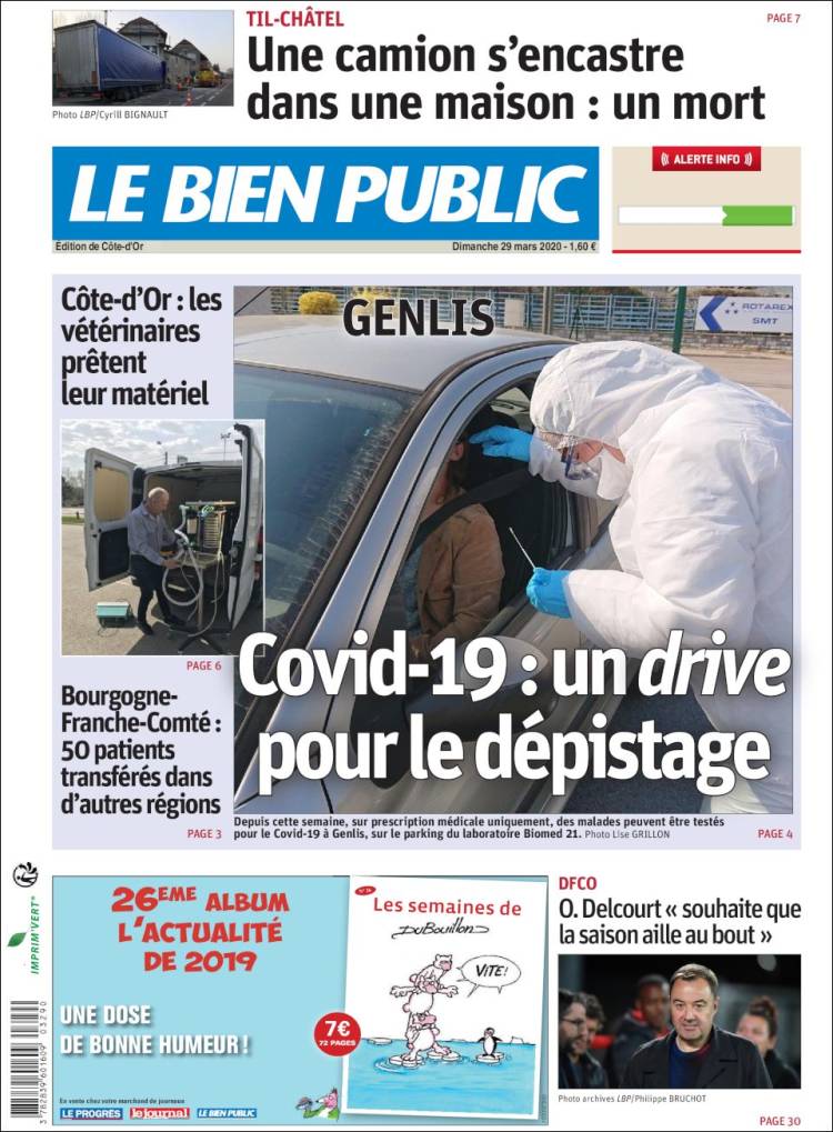 Portada de Le Bien Public (Francia)