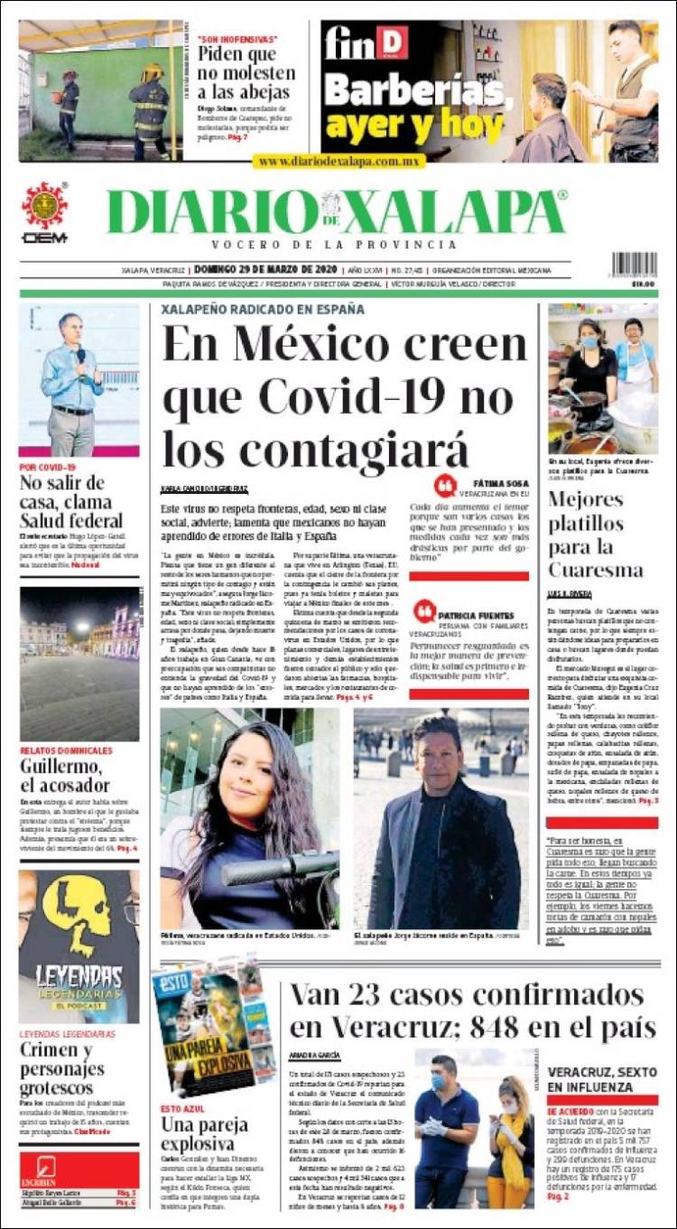 Portada de Diario de Xalapa (México)