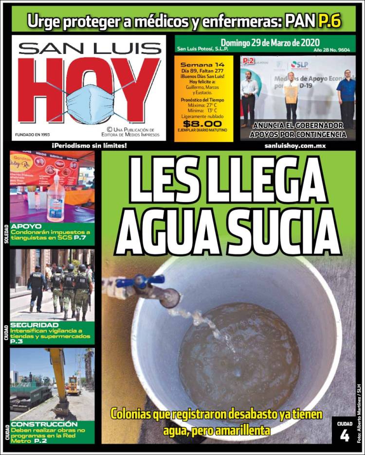 Portada de San Luis Hoy (México)