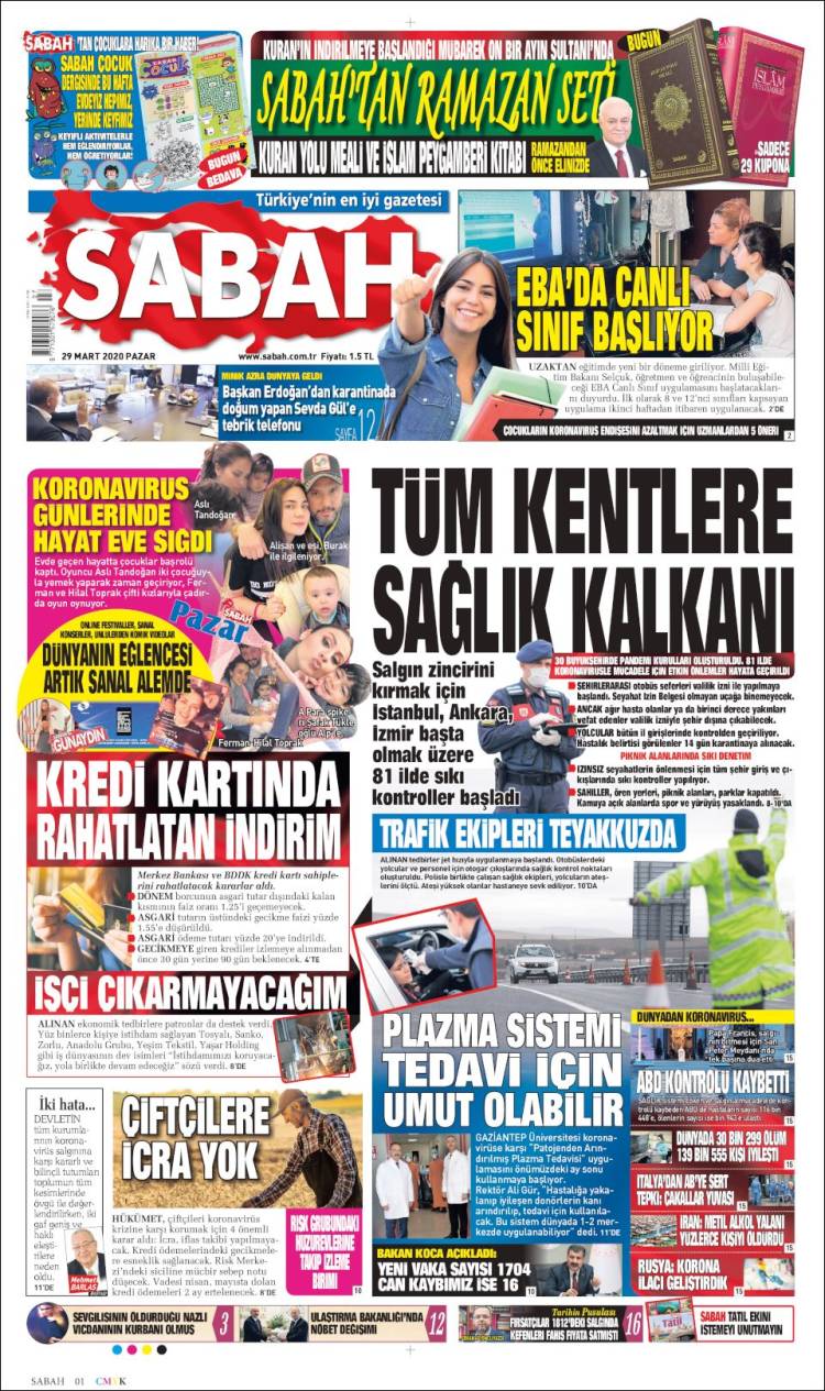 Portada de Sabah (Turqu&iacute;a)