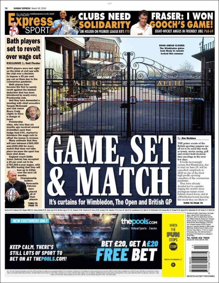 Portada de Express Sport (Reino Unido)