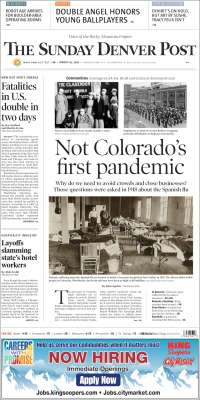 Portada de The Denver Post (USA)