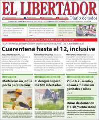 Portada de Diario El Libertador (Argentina)