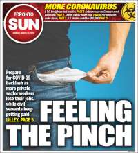 Portada de The Toronto Sun (Canadá)