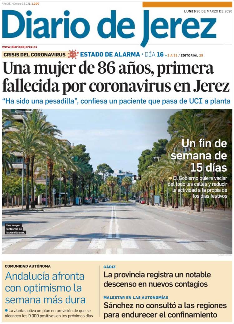 Portada de Diario de Jerez (España)