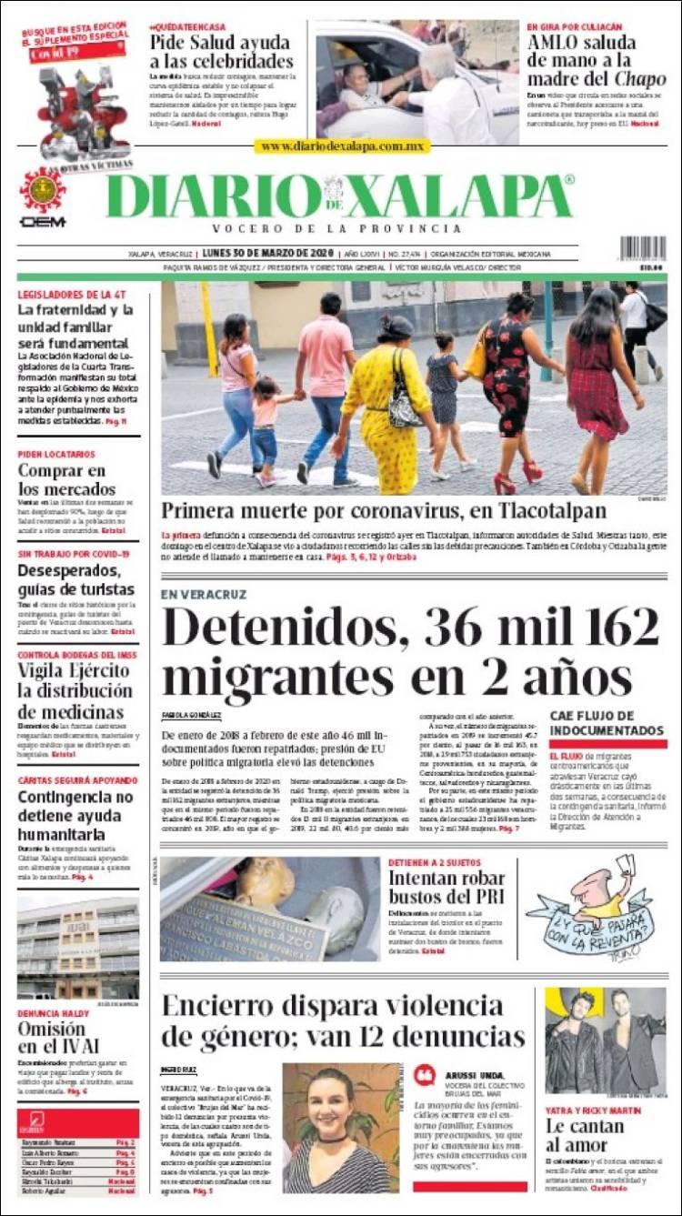 Portada de Diario de Xalapa (Mexico)