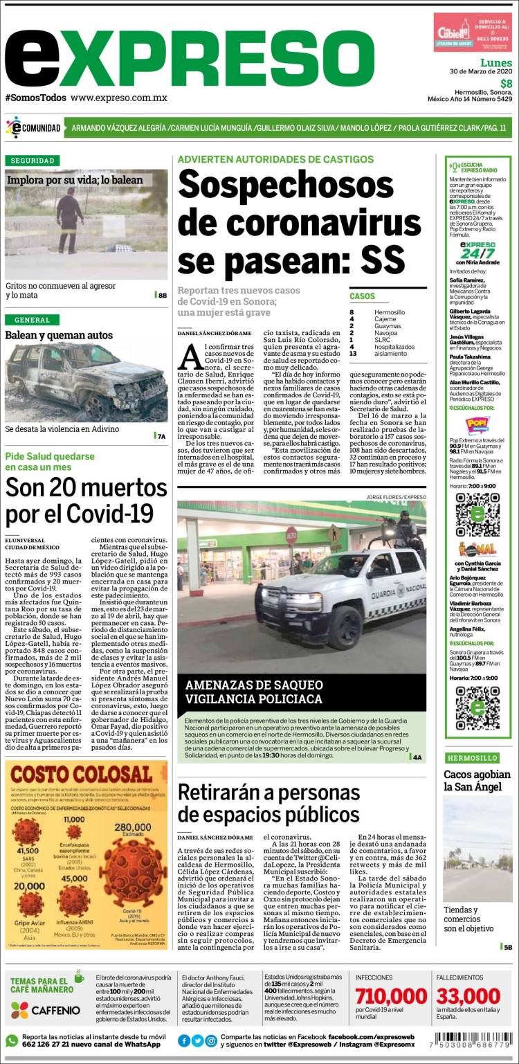 Portada de Expreso (Mexico)