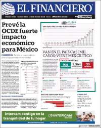 Portada de El Financiero (México)