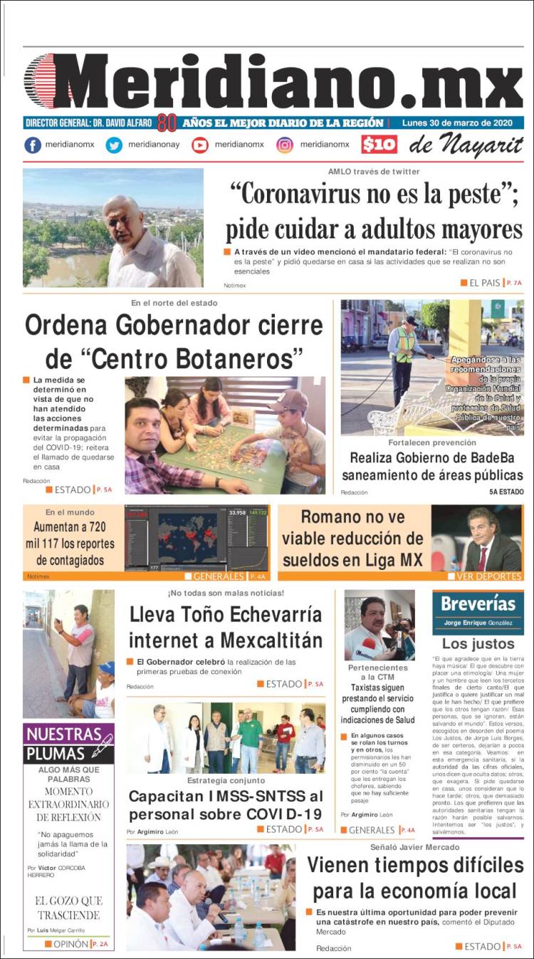 Portada de Meridiano (Mexico)