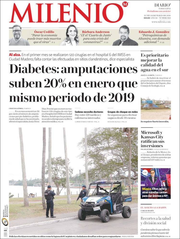 Portada de Milenio - Tamaulipas (Mexico)