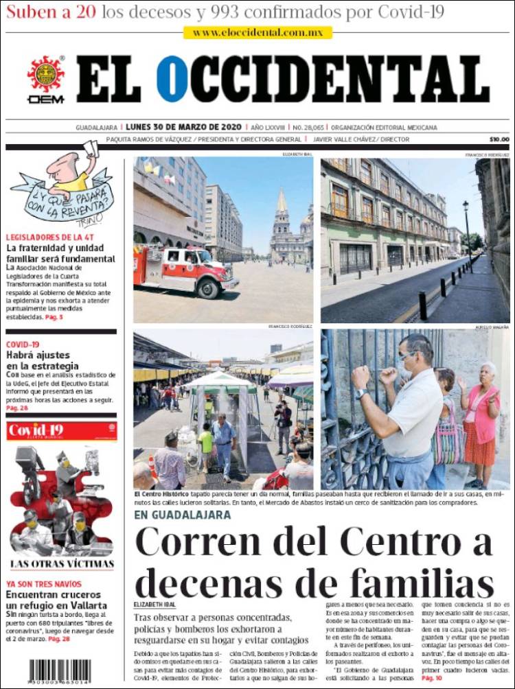 Portada de El Occidental (Mexico)