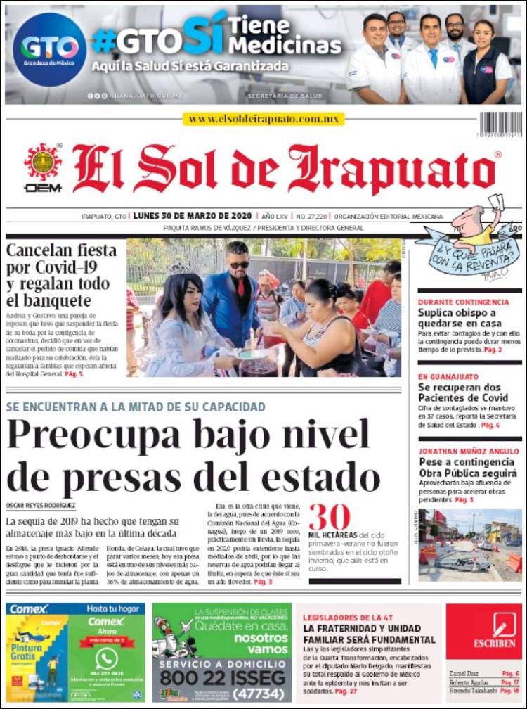 Portada de El Sol de Irapuato (Mexico)