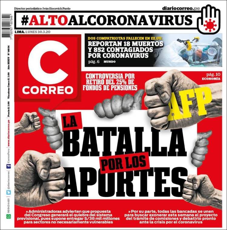 Portada de Diario Correo (Perú)