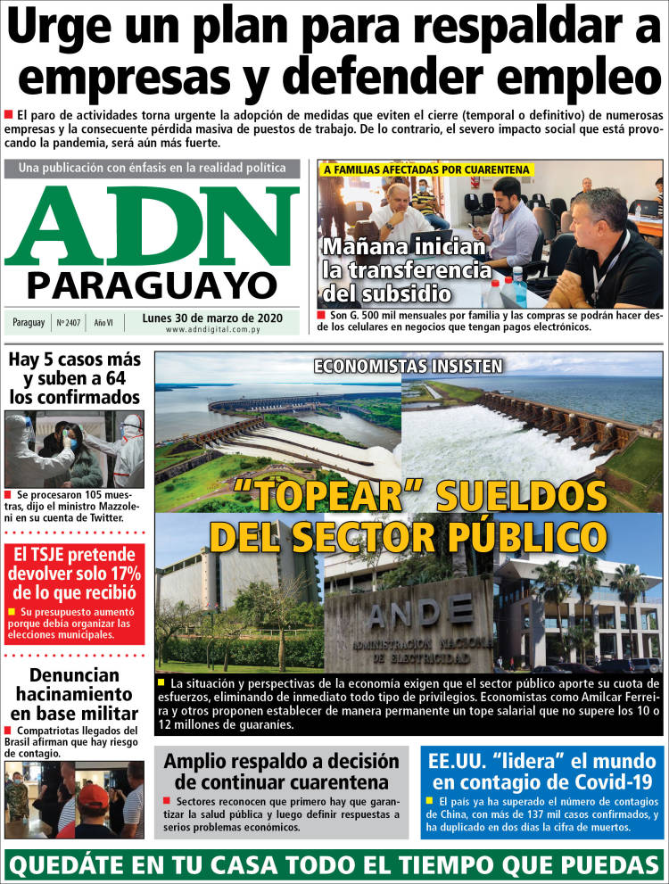 Portada de ADN Paraguayo (Paraguay)