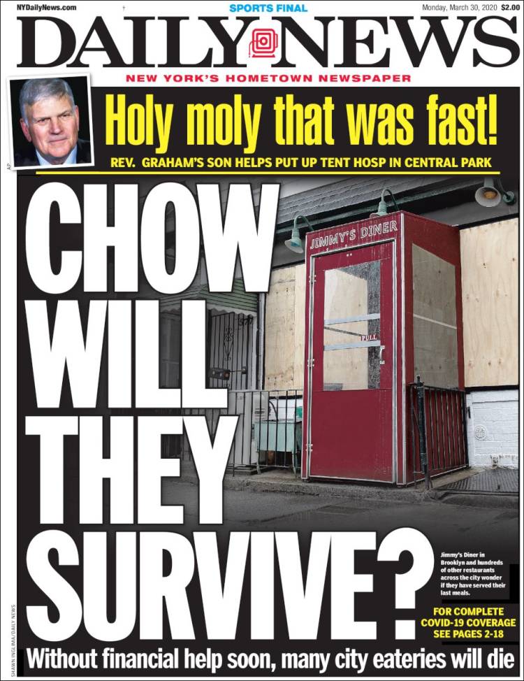 Portada de Daily News - New York (USA)