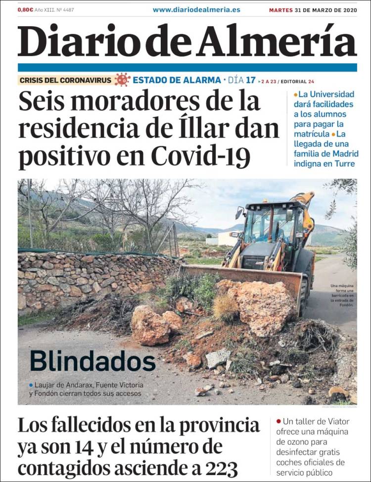 Portada de Diario de Almería (Espa&ntilde;a)