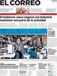 Portada de El Correo - Guipuzcoa (Espa&ntilde;a)
