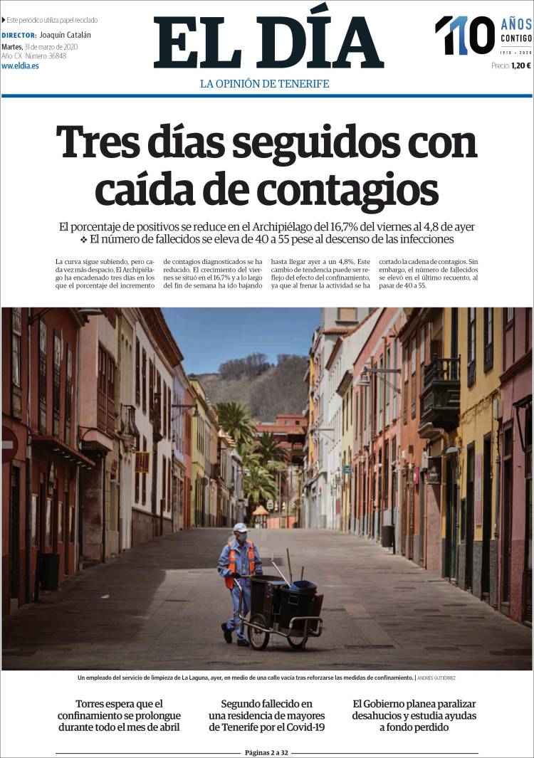 Portada de El Día (Espa&ntilde;a)