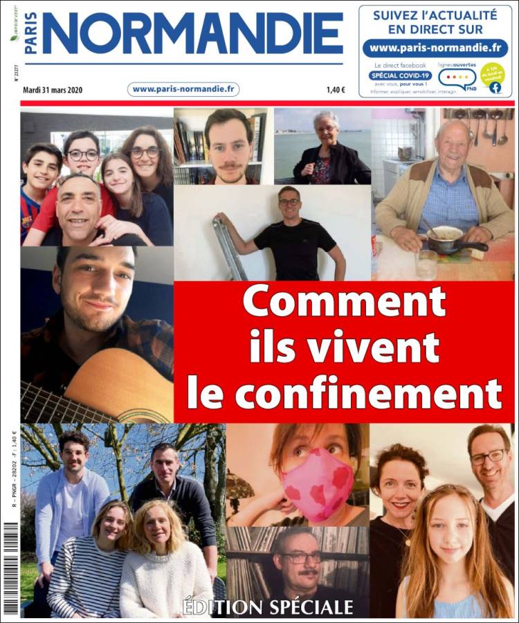 Portada de Paris Normandie (Francia)