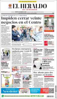 Portada de El Heraldo de Chihuahua (Mexico)