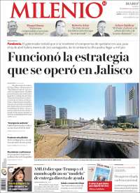 Portada de Milenio - Jalisco (México)