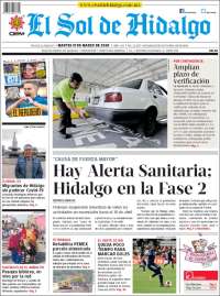 Portada de El Sol de Hidalgo (México)