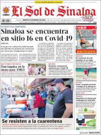 Portada de El Sol de Sinaloa (México)