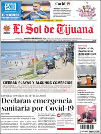 Portada de El Sol de Tijuana (México)