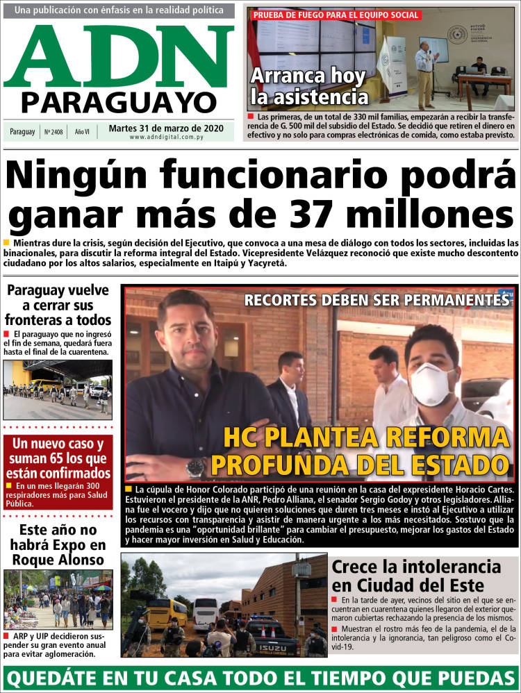 Portada de ADN Paraguayo (Paraguay)