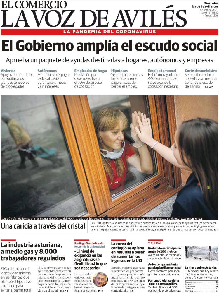 Portada de El Comercio - Avilés (España)