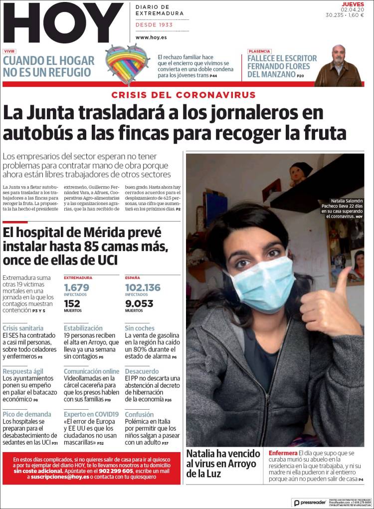 Portada de Hoy - Caceres (España)