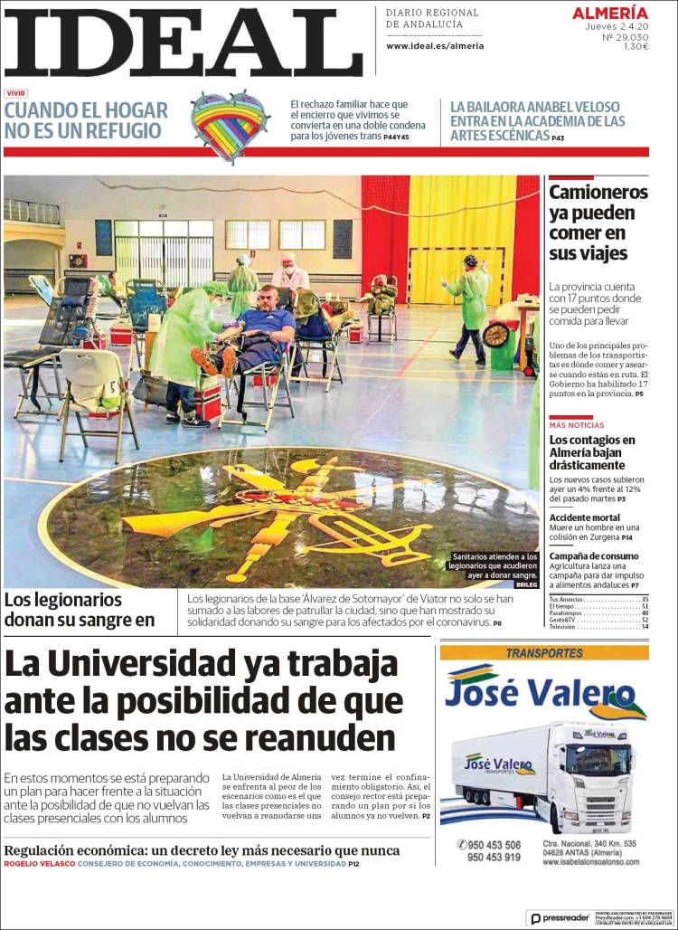 Portada de Ideal Almeria (España)