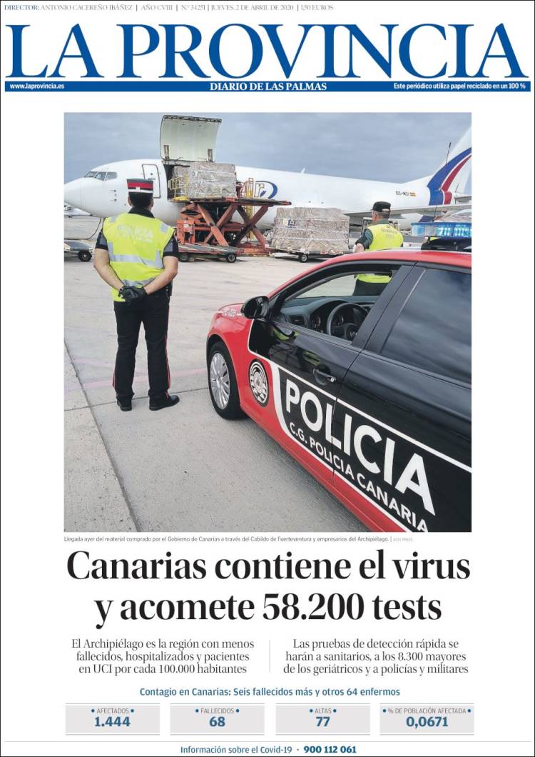 Portada de La Provincia (España)