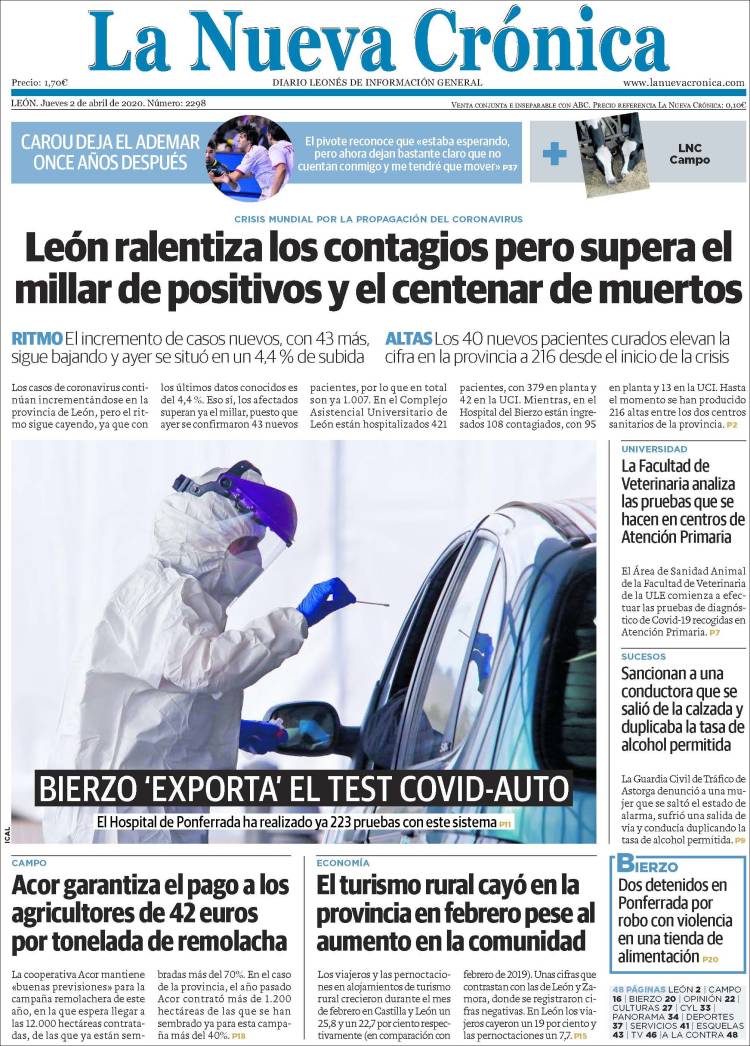 Portada de La Nueva Crónica (España)