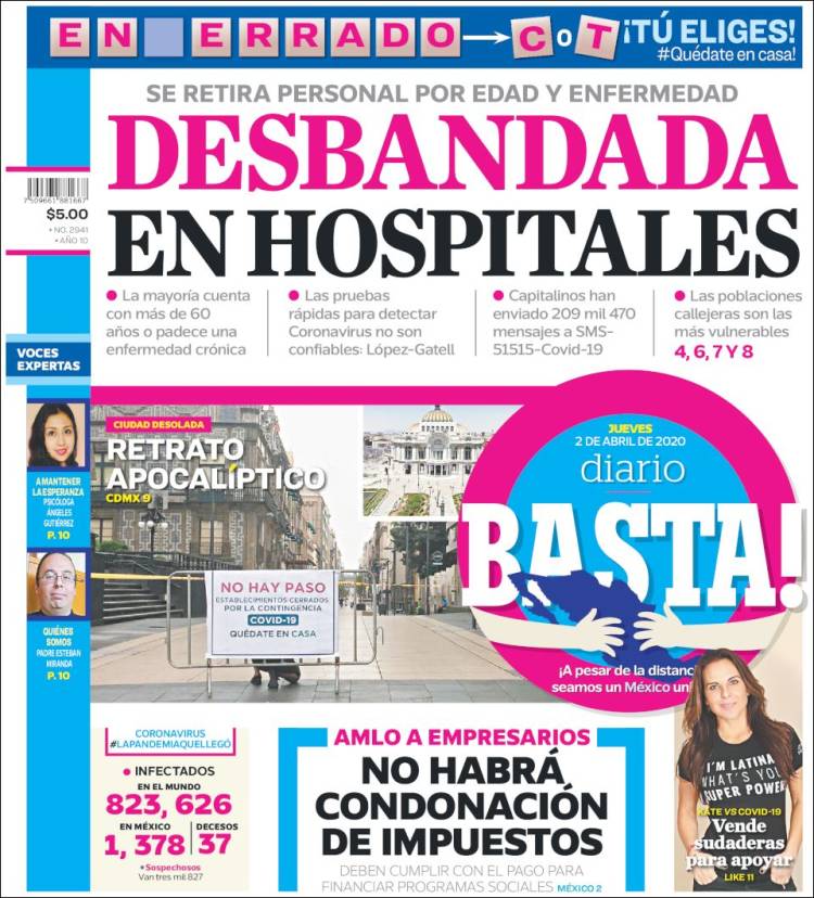 Portada de Diario Basta (Mexico)